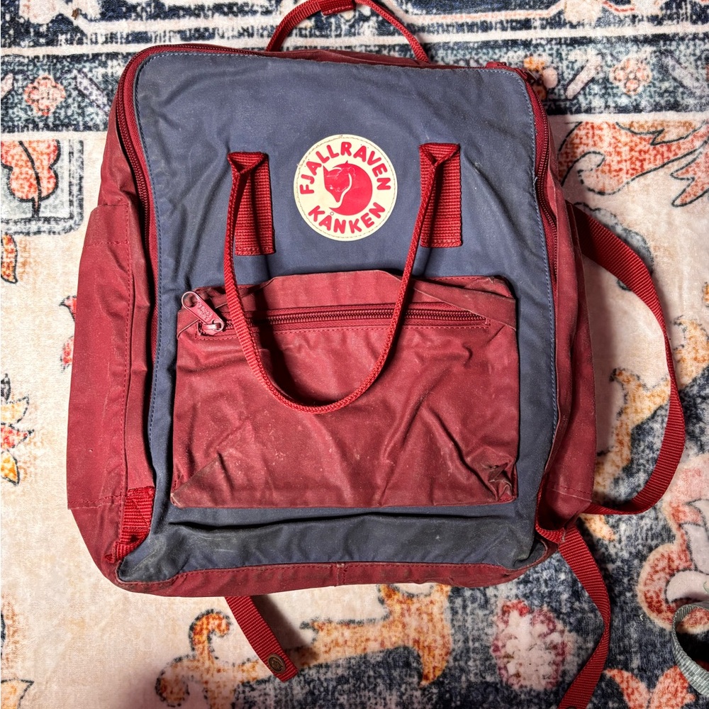 Kånken Red and Blue Backpack